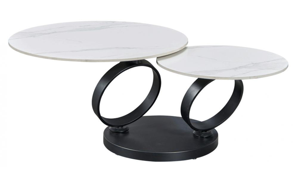 Pvia 129 Coffee Table Black / White by ESF
