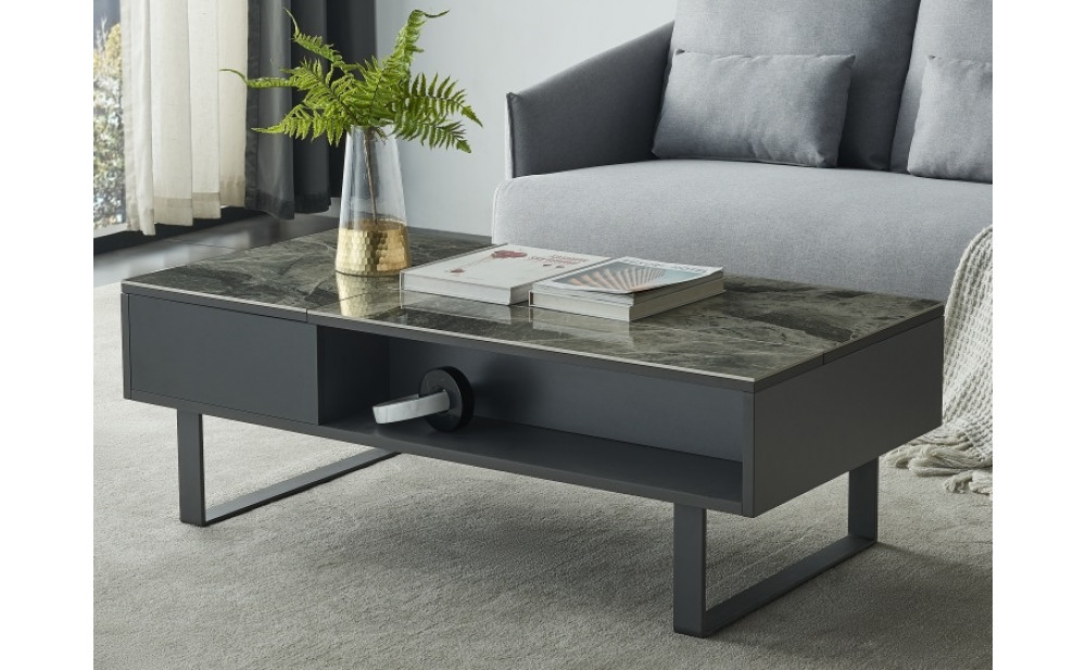 Rossi 1388 Coffee Table Storage Grey by ESF