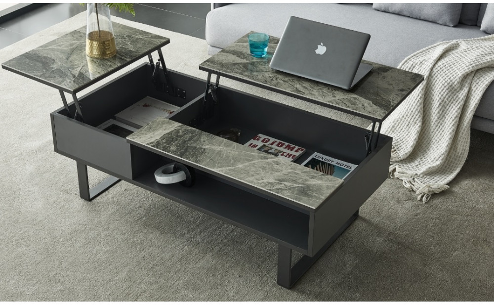 Rossi 1388 Coffee Table Storage Grey by ESF